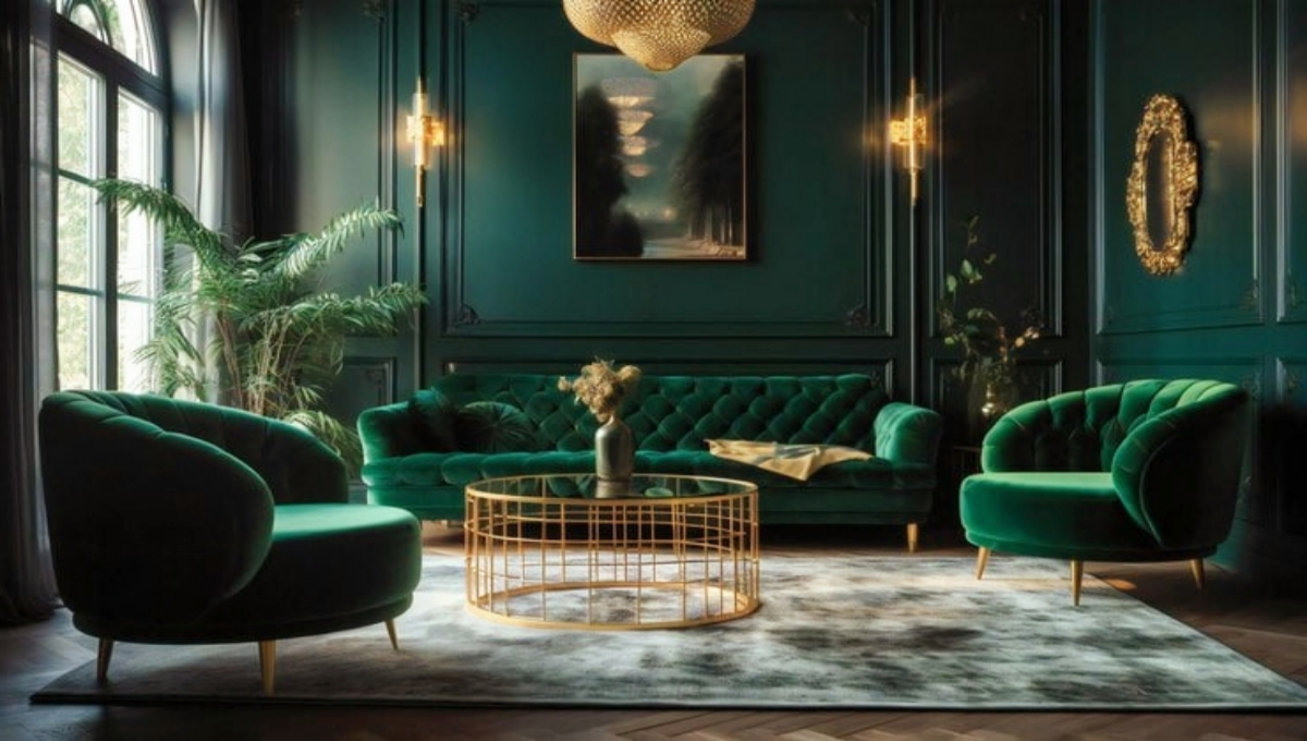 Green and Gold Living Room Ideas