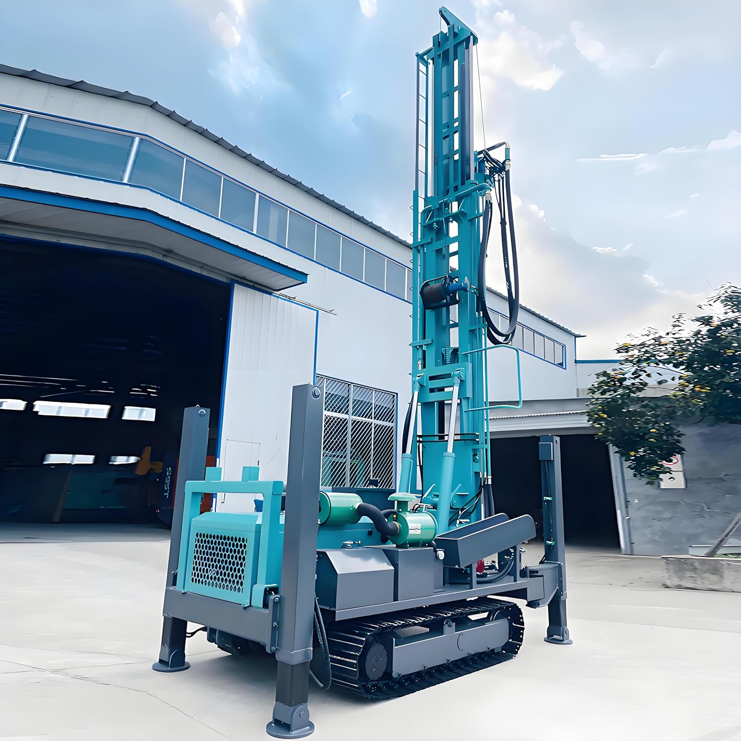 crawler water well drilling rig review,portable borehole drilling machine,crawler drilling rig pros cons,best small water well drill,should I buy a crawler drill,geotechnical core drilling rig worth it unboxing and complete package contents