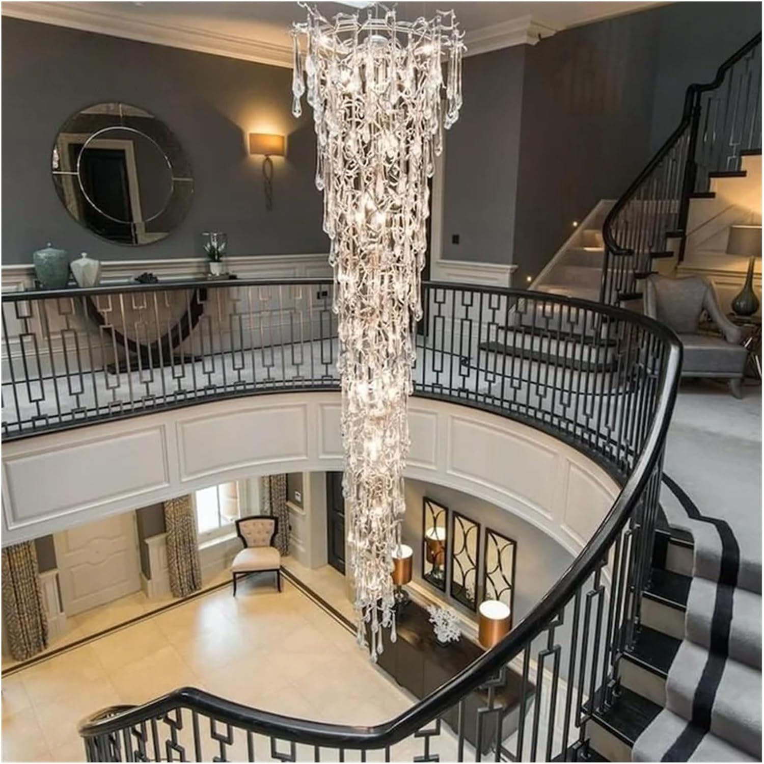 Guide for grand hall luxury crystal chandelier review: installation steps, hanging chain adjustment, and crystal placement