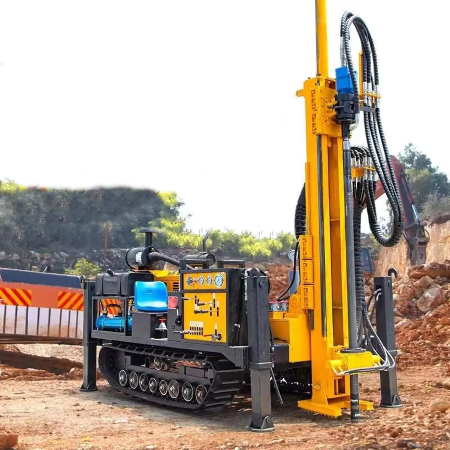 hydraulic borehole drilling rig review,crawler well drilling machine worth it,portable groundwater drilling rig pros cons,tracked water well drill vs alternatives,should I buy a hydraulic deep drilling rig,best off-grid water supply drilling equipment unboxing and complete package contents