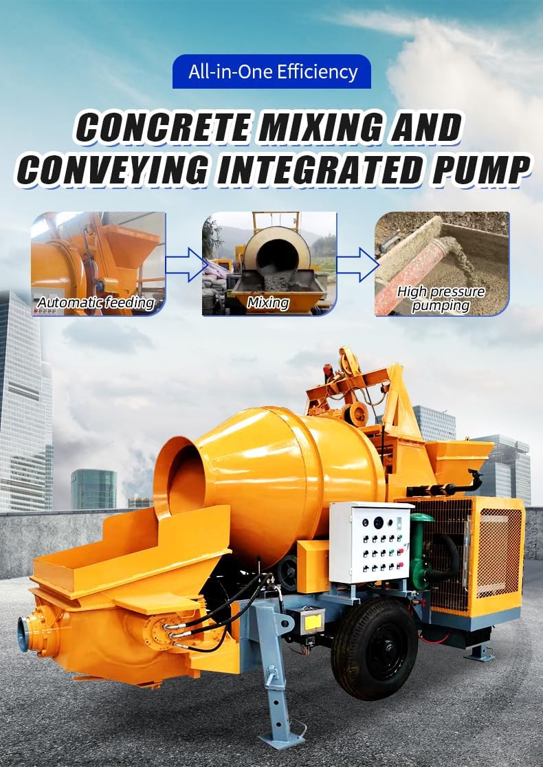 portable concrete mixer pump,should I buy portable concrete mixer pump,portable concrete mixer pump pros cons,hydraulic cement mixing pump worth buying,best concrete mixer pump for foundation,concrete mixing and pumping machine vs truck unboxing and complete package contents