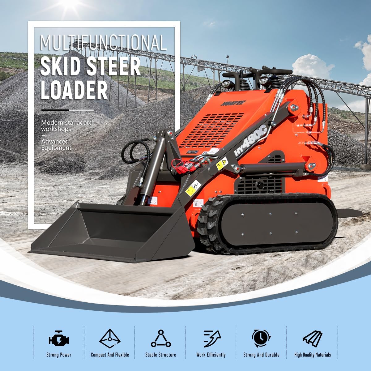 Step-by-step guide for HUAYEE HY480C mini skid steer review, HY480C mini skid steer pros cons, HUAYEE mini skid steer worth buying, best tracked mini skid steer, should I buy HUAYEE HY480C - complete tutorial