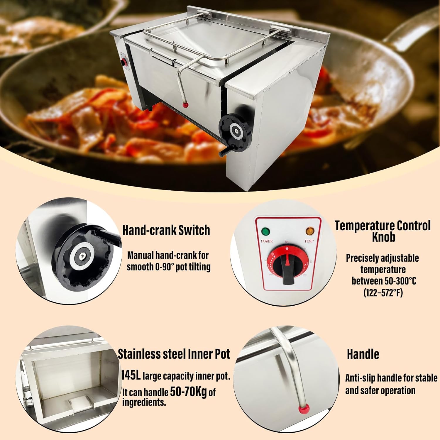 Step-by-step guide for WYDDDARY electric tilting skillet review,38.3gal commercial skillet review and rating,is WYDDDARY electric skillet worth buying,WYDDDARY tilting braising pan review pros cons,commercial electric braising pan review honest opinion,WYDDDARY 145L skillet review verdict - complete tutorial