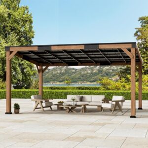 Image 1 of big leaf 12x16 cedar hardtop gazebo review
