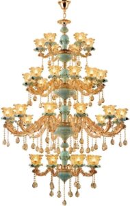 Image 1 of crystal chandelier ceiling light