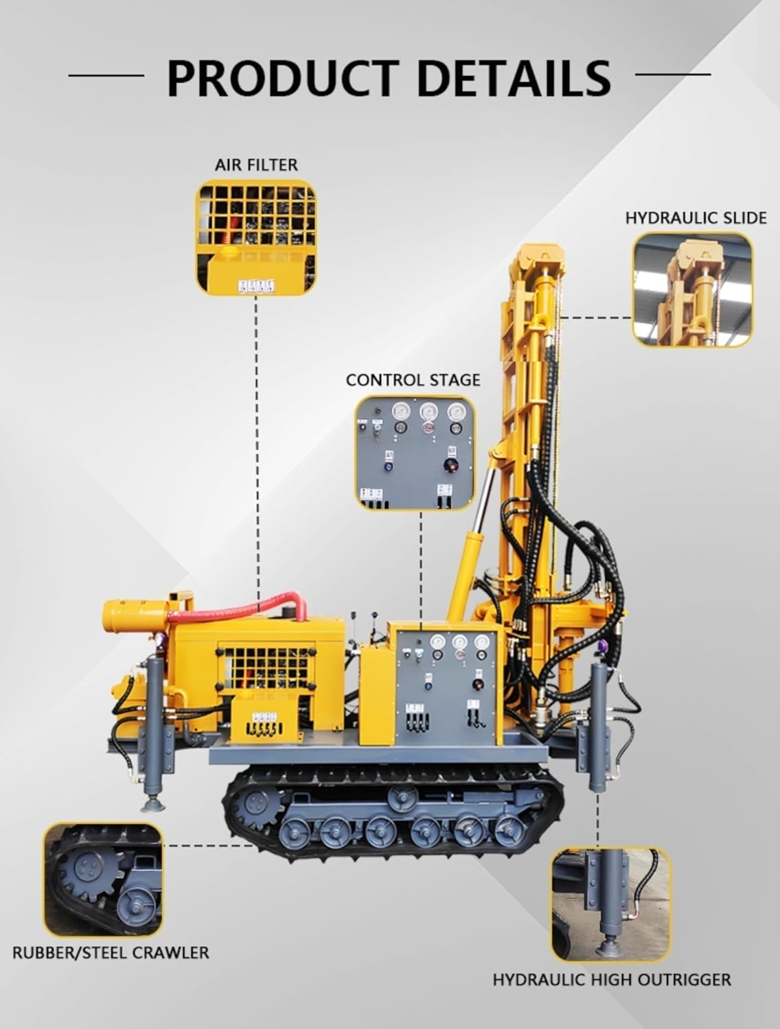 hydraulic water air well drilling rig,should I buy hydraulic drilling rig,hydraulic water air drilling rig pros cons,best tracked well drilling rig,dual power water air drilling rig worth buying,customizable drilling depth rig unboxing and complete package contents