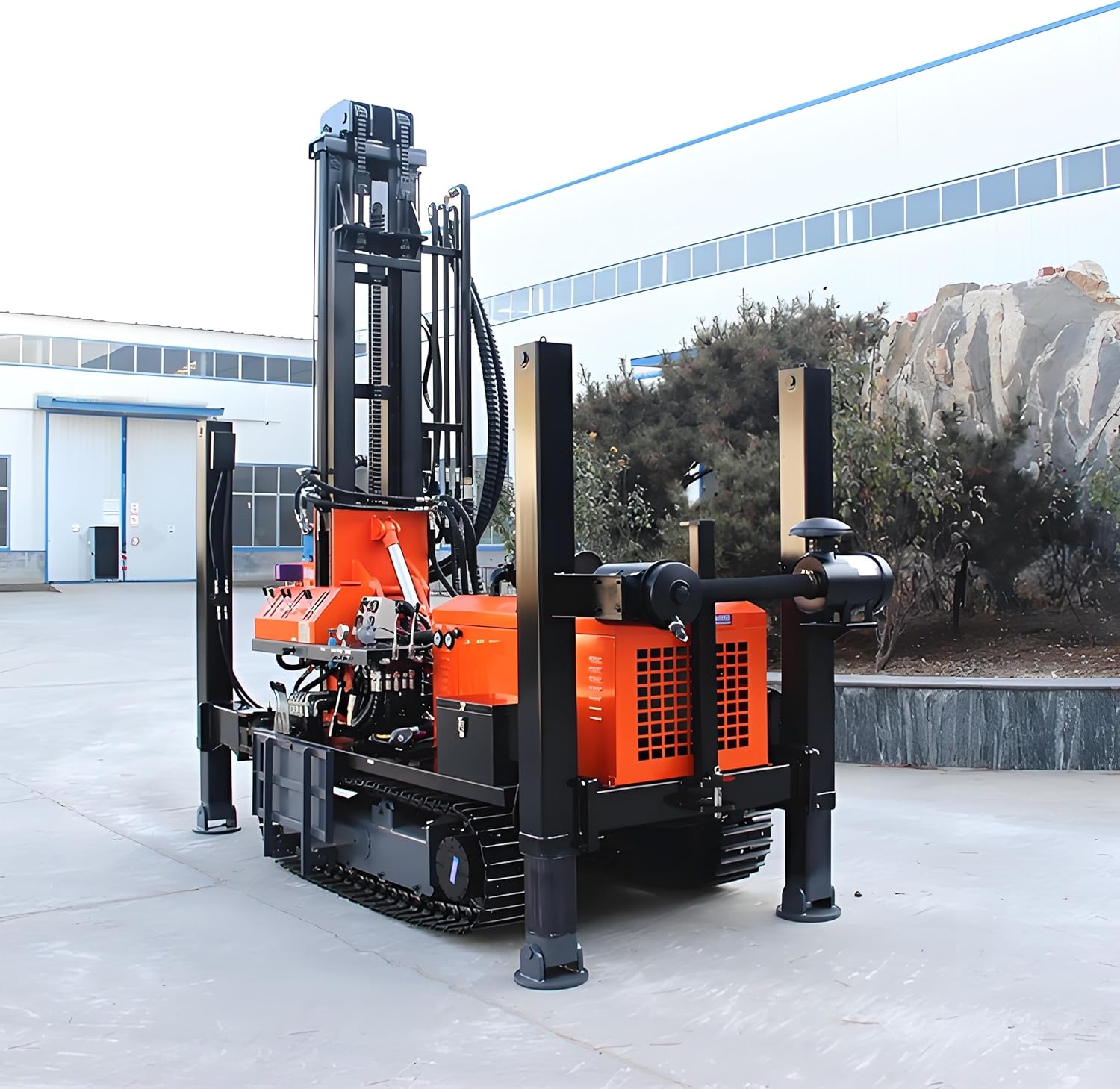 mini borehole drilling rig,portable crawler well drilling machine,compact ground drill equipment,soil testing drill machine,mini water well drill rig,mobile drilling rig unboxing and complete package contents