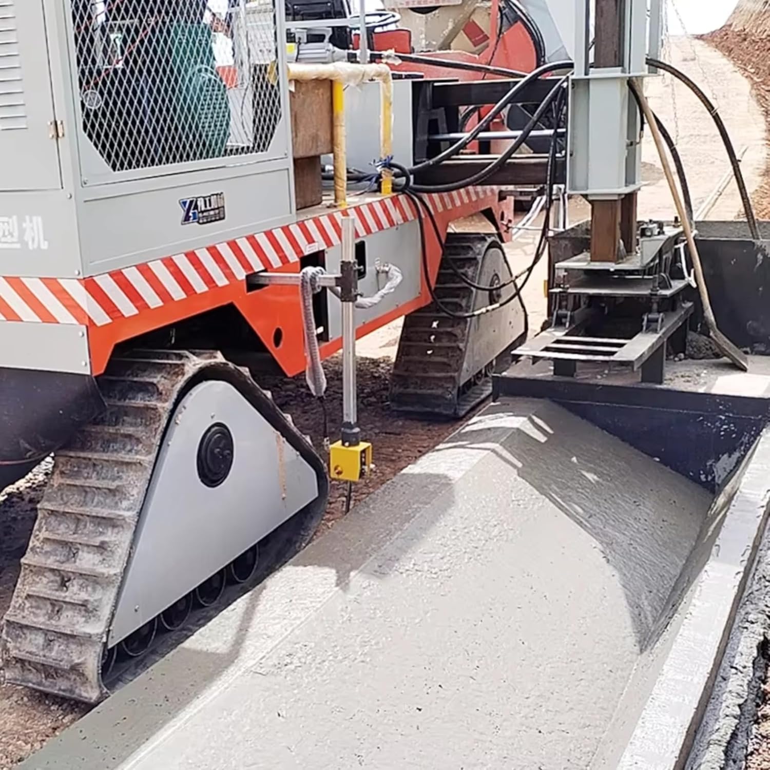 Step-by-step guide for tracked concrete curb slipform machine, curb and gutter paver, slipform curb machine pros cons, hydraulic tracked curb equipment review, should I buy a slipform curb machine, best concrete curb paving equipment - complete tutorial